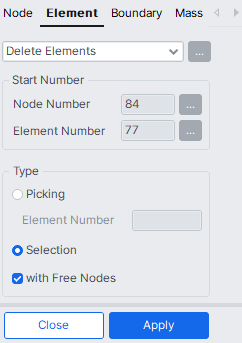 Delete Elements – MIDAS Support