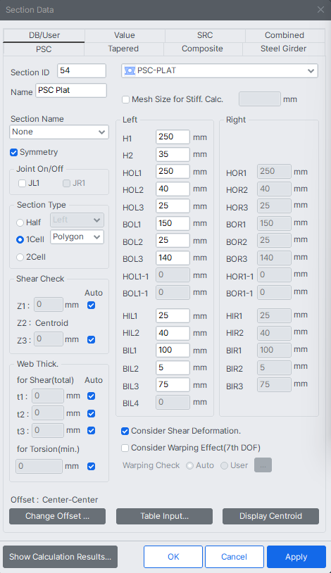 Properties-Section-Section Properties-PSC Flat.png