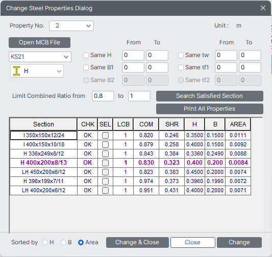 MODS-common parameters-steel code check-change.png