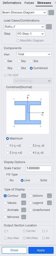 Pushover-pushover results-stress-beam stress diagram.png