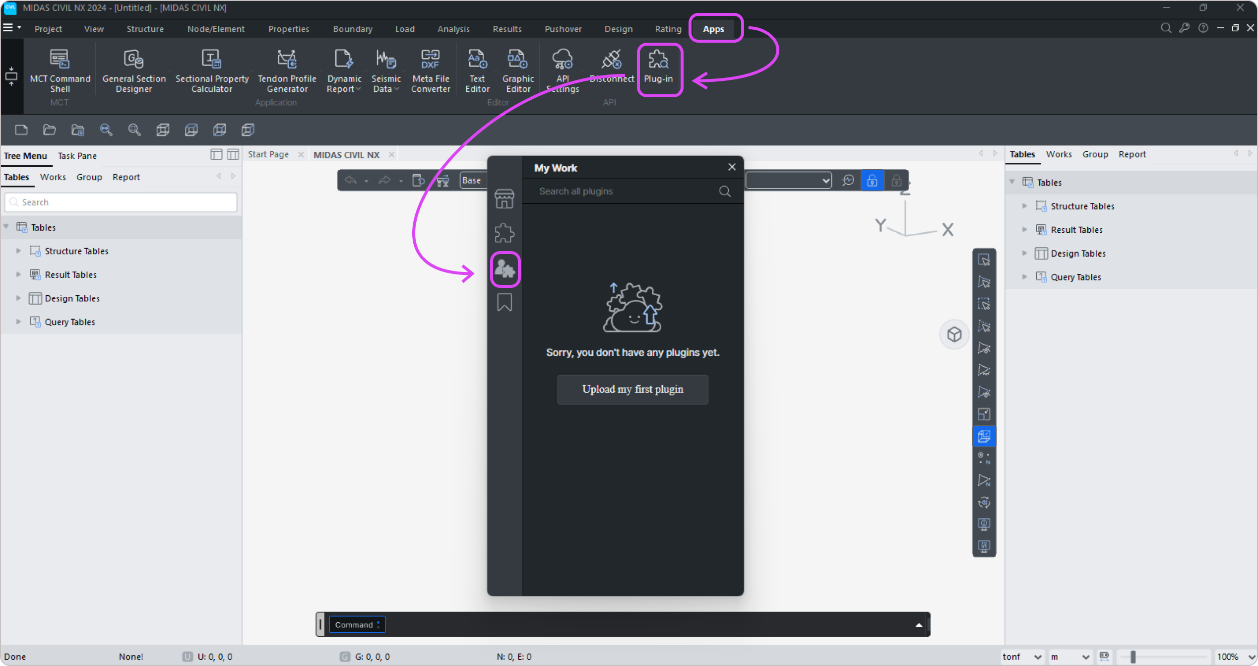 Step 2: Go to the MyWork tab of the plug-in platform