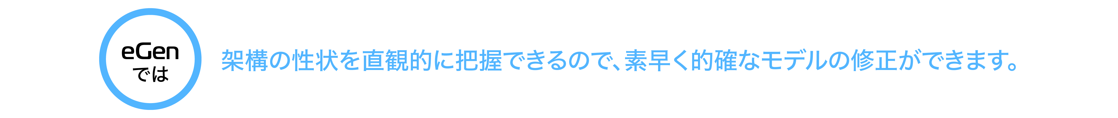 架構の性状を直感的に把握できるので、素早く的確なモデルの修正ができます。